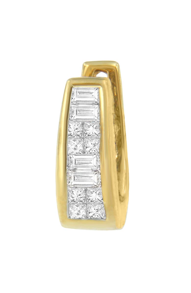 Haus of Brilliance 14k Yellow Gold 1/2ct TDW Princess and Baguette Diamond Earrings, Alternate, color, Yellow
