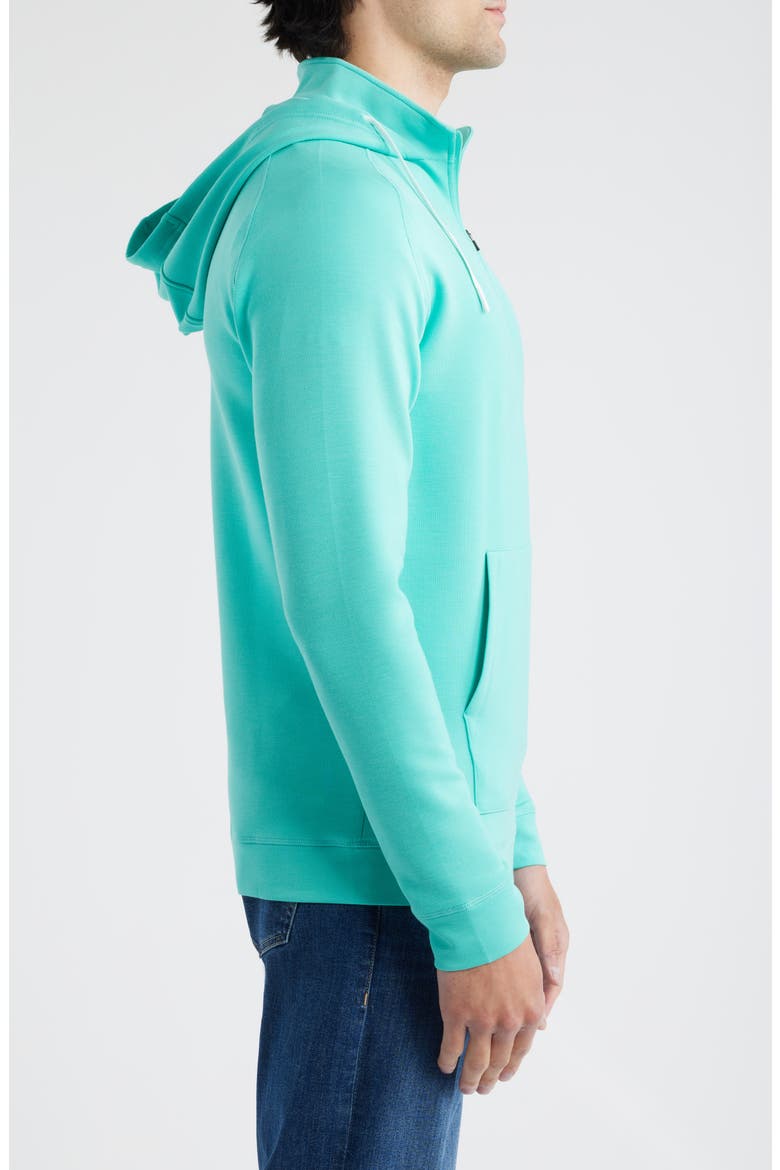 Jonathan Hooded Quarter Zip Performance Pullover, Alternate, color, OCEAN