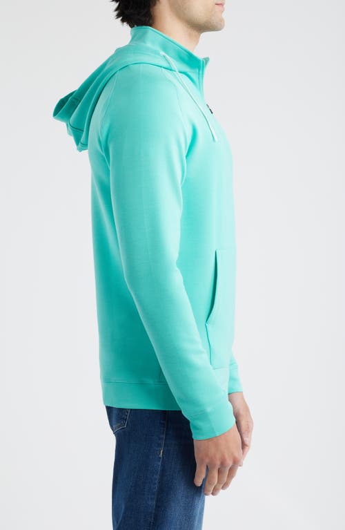 Swannies Jonathan Hooded Quarter Zip Performance Pullover In Blue