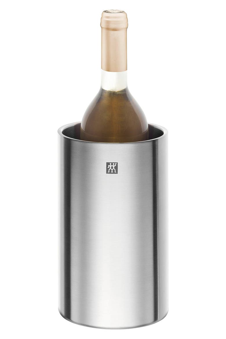 Sommelier Stainless Steel Wine Cooler, Alternate, color, STAINLESS STEEL