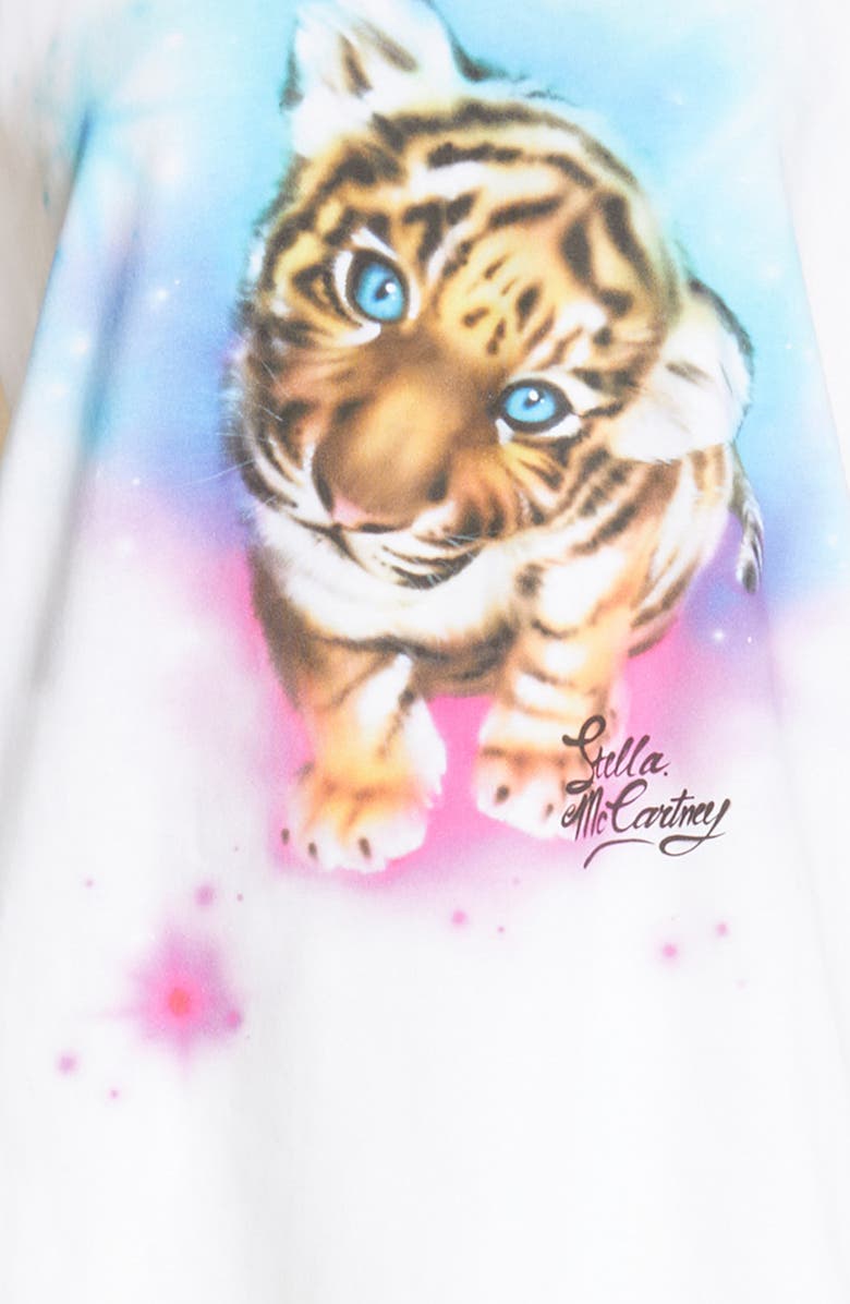 Stella McCartney Tiger Print Logo Cotton Graphic Tee, Alternate, color, 
