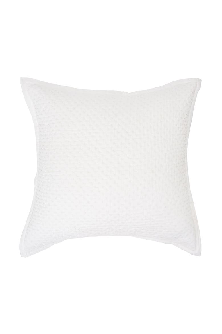 Mila Dove Cotton Euro Pillow Sham 26" x 26", Main, color, White