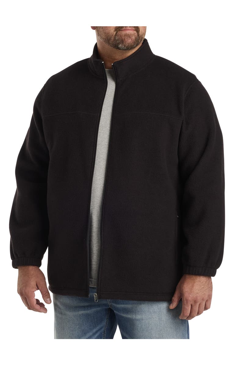 Harbor Bay by DXL Full-Zip Polar Fleece Jacket, Alternate, color, Black