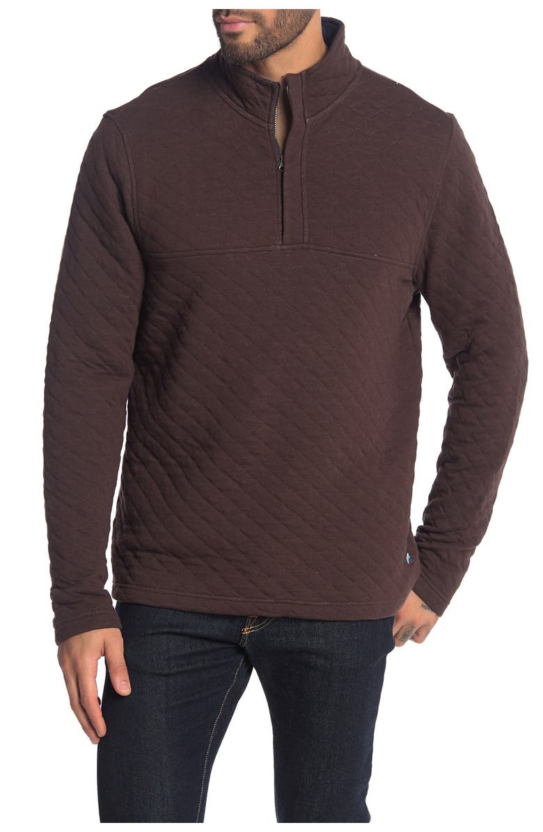 Tailor Vintage Quarter Zip Quilted Knit Pullover, Main, color, 