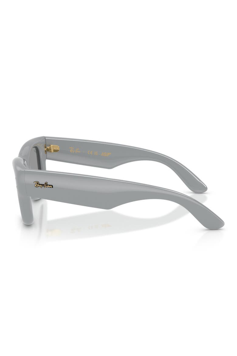 Wayfarer Puffer 50mm Square Sunglasses, Alternate, color, SOLID GREY / GREY