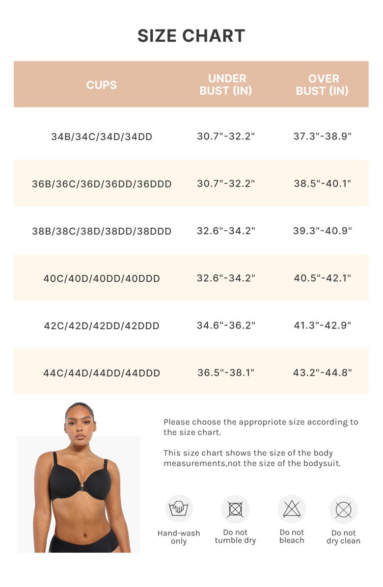 Shapellx Front Close Underwired T-Shirt Bra, Alternate, color,
