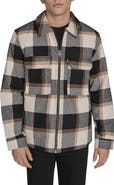 Levi's Insulated Plaid Cotton Flannel Zip-Up Shirt Jacket