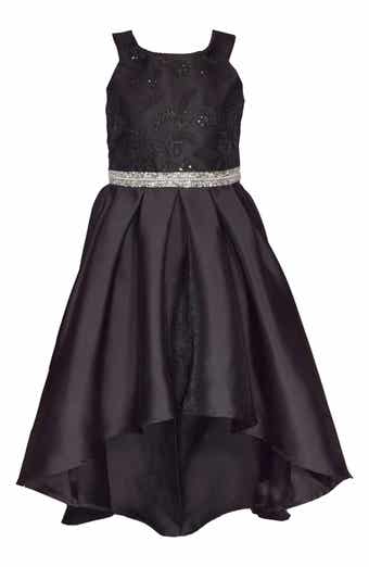 Bonnie Jean Kids' Sequin Lace Belted High-Low Party Dress