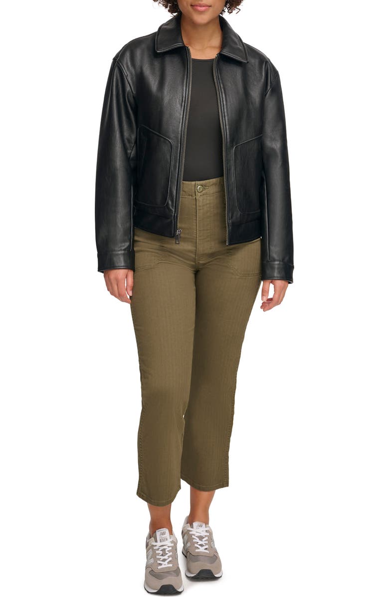 Levi's<sup>®</sup> Faux Leather Bomber Jacket, Alternate, color,