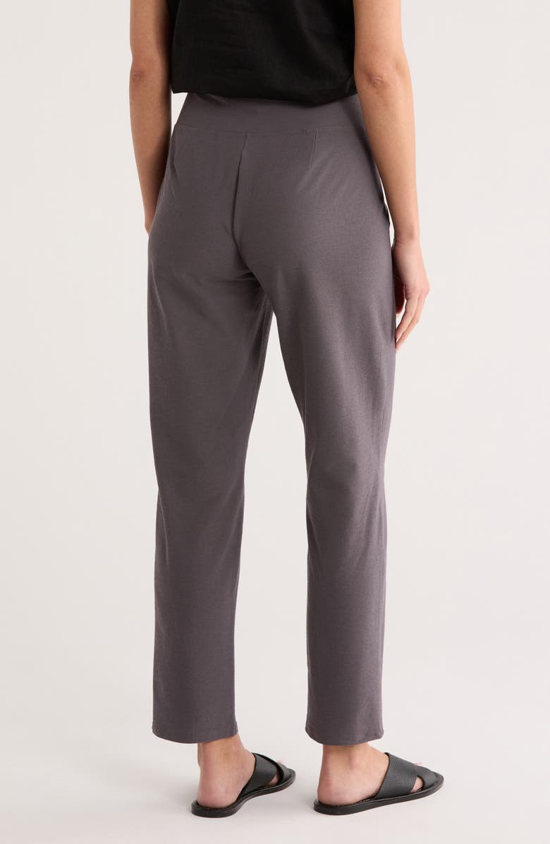 Eileen Fisher High Waist Slim Crepe Ankle Pants, Alternate, color, 