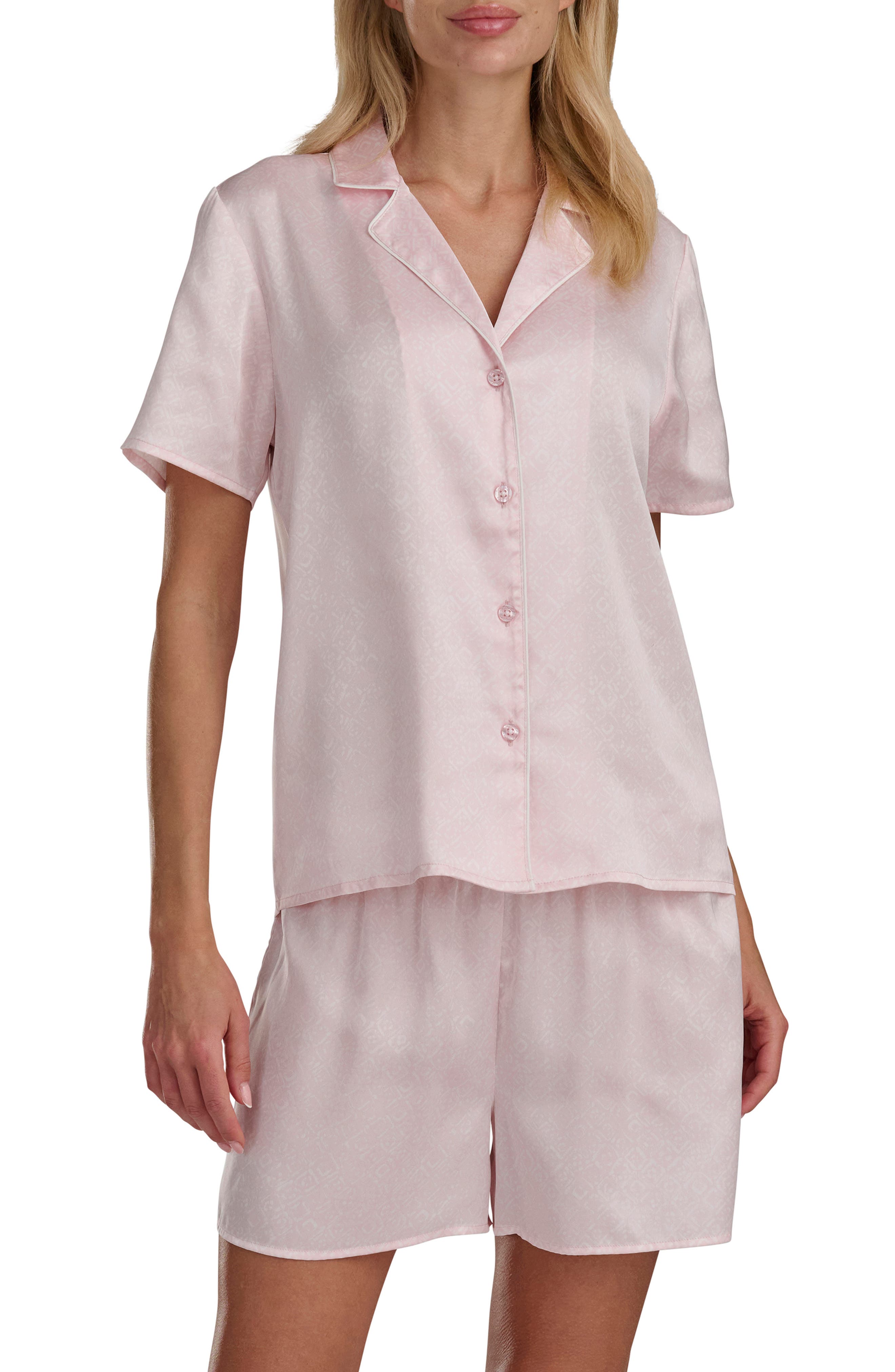 Satin Notch Collar & Boxer Pajamas