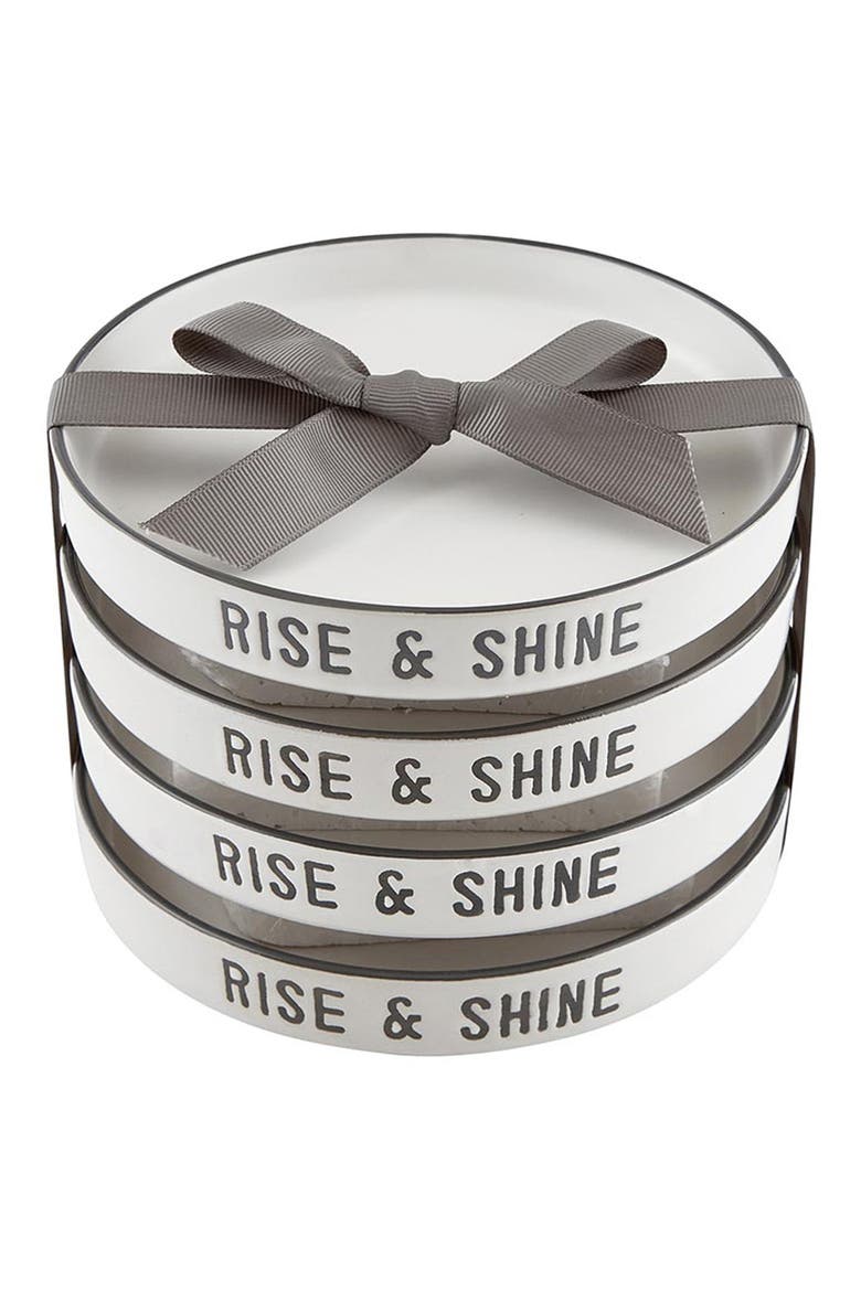 Rise & Shine Set of 4 Brunch Plates, Main, color, WHITE