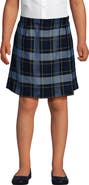 Lands' End School Uniform Girls Plaid A Line Tab Skort Top of Knee