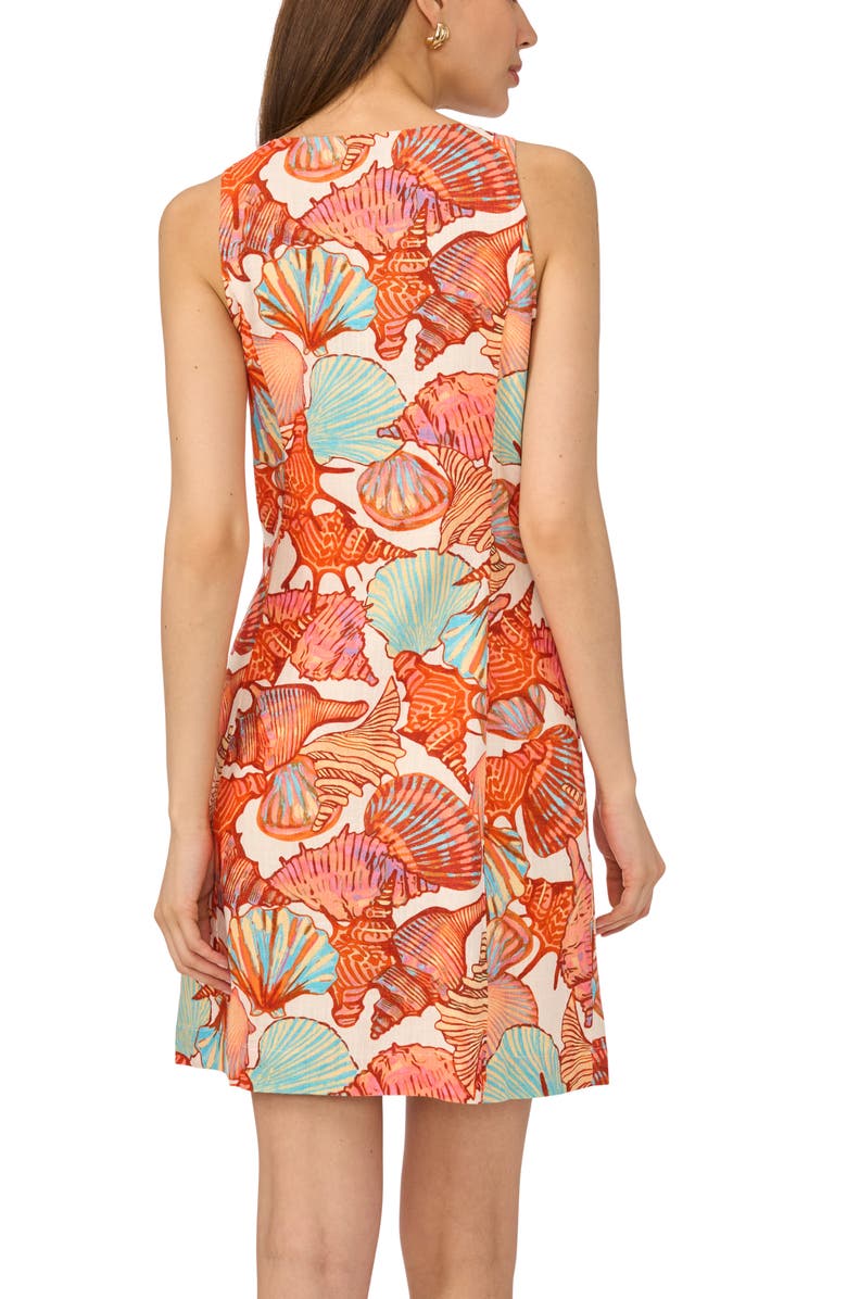 Halogen<sup>®</sup> Shell Button Front A-Line Dress, Alternate, color, Pink Multi