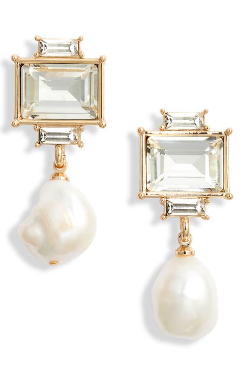 Faux Pearl Drop Earrings