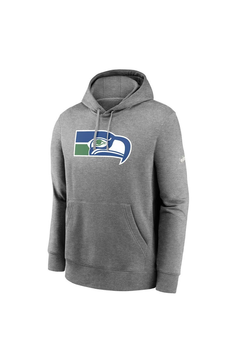 Nike Men's Nike  Heather Charcoal Seattle Seahawks Rewind Club Pullover Hoodie, Alternate, color, 