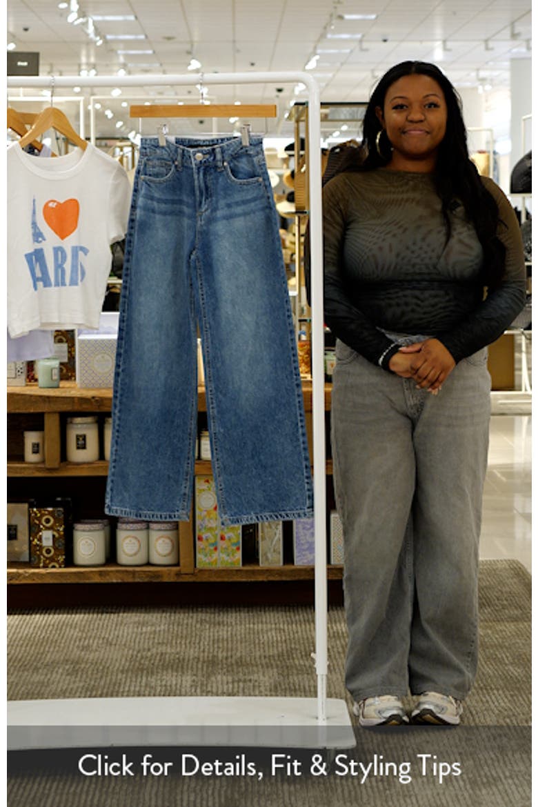 Kids' The Mia High Waist Wide Leg Jeans video