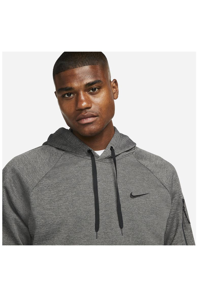 Therma-FIT Pullover Hoodie, Alternate, color, 071 CHAR H/BLACK