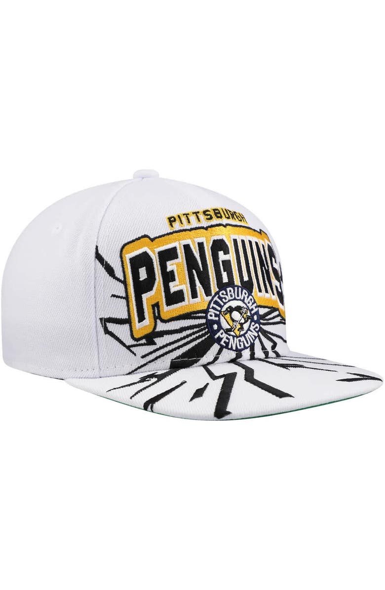 Mitchell & Ness Youth Mitchell & Ness White Pittsburgh Penguins After Shock Snapback Hat, Alternate, color, 