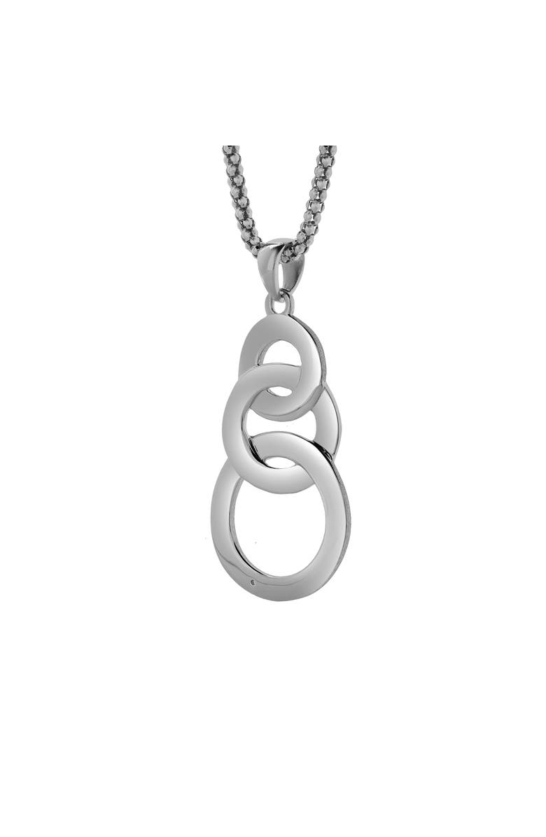 LuvMyJewelry Coralyn Sterling Silver 0.01 Ct Diamond Triple Circle Pendant, Alternate, color, 925 Sterling Silver