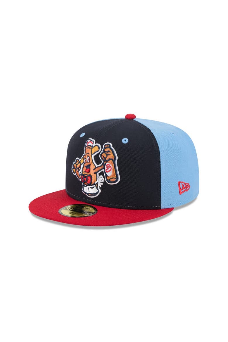 Men's New Era  Navy Salem Red Sox Theme Nights 59FIFTY Fitted Hat, Main, color, Navy