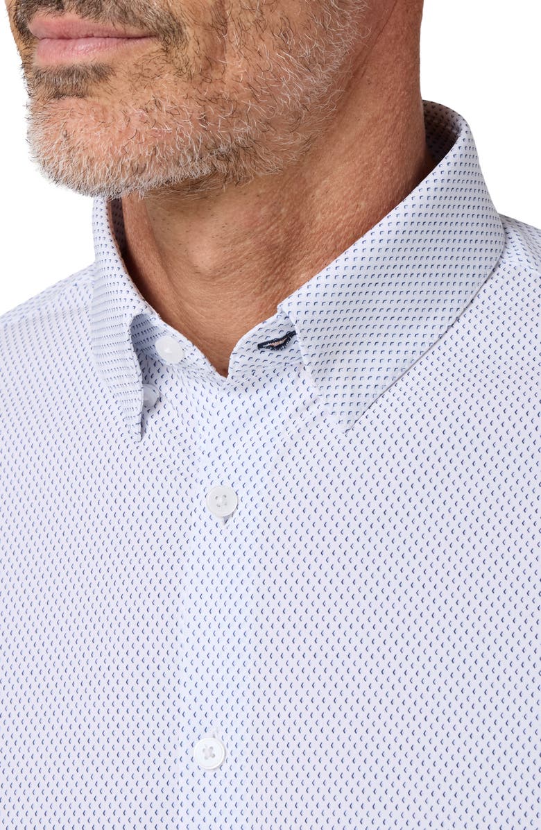 Mizzen+Main Leeward Trim Fit Performance Button-Up Shirt, Alternate, color, White Diamond Shadow