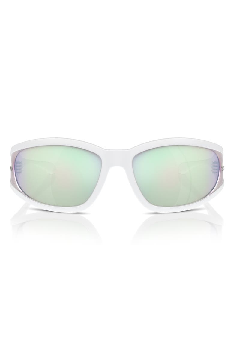 DIESEL<sup>®</sup> 65mm Oversize Pillow Sunglasses, Main, color, Matte White/ Bubble