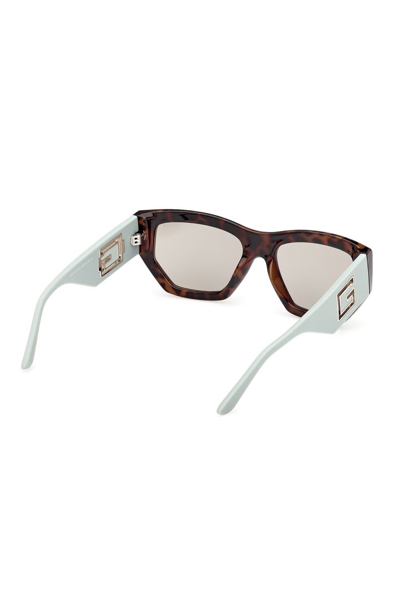 Geometric Sunglasses, Alternate, color, HAVANA/ OTHER / GREEN MIRROR