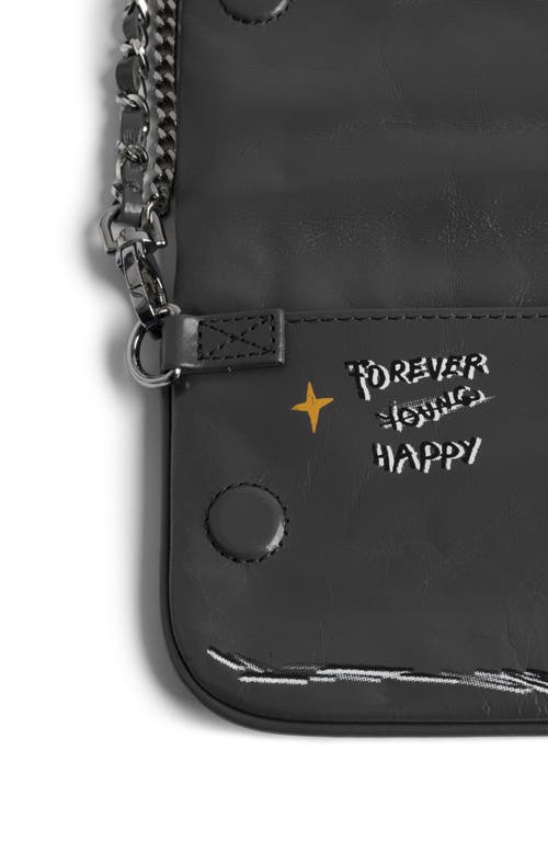 Zadig & Voltaire Nano Rock Humberto Clutch In Gray