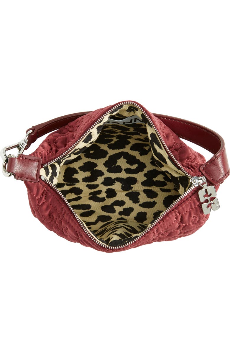 Ganni Small Butterfly Recycled Polyester Convertible Shoulder Bag, Alternate, color,