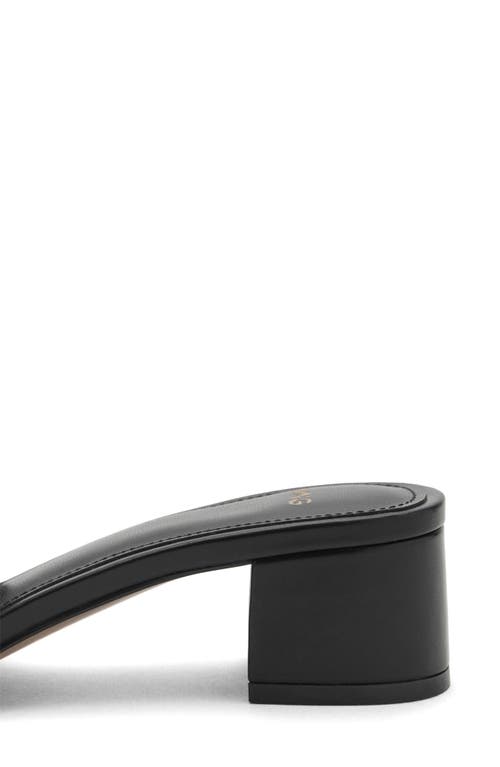 Mango Slide Sandal In Black