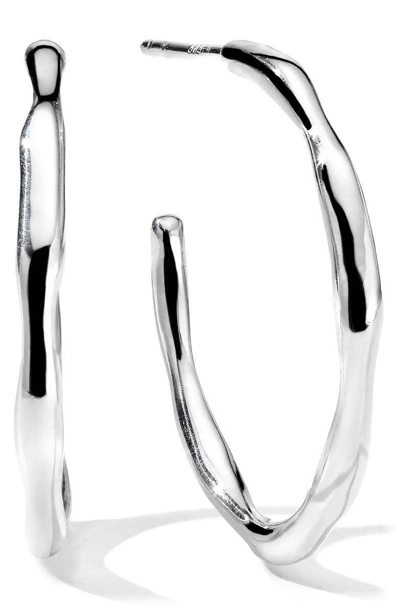 Ippolita Classico Thin Squiggle Hoop Earrings, Main, color,