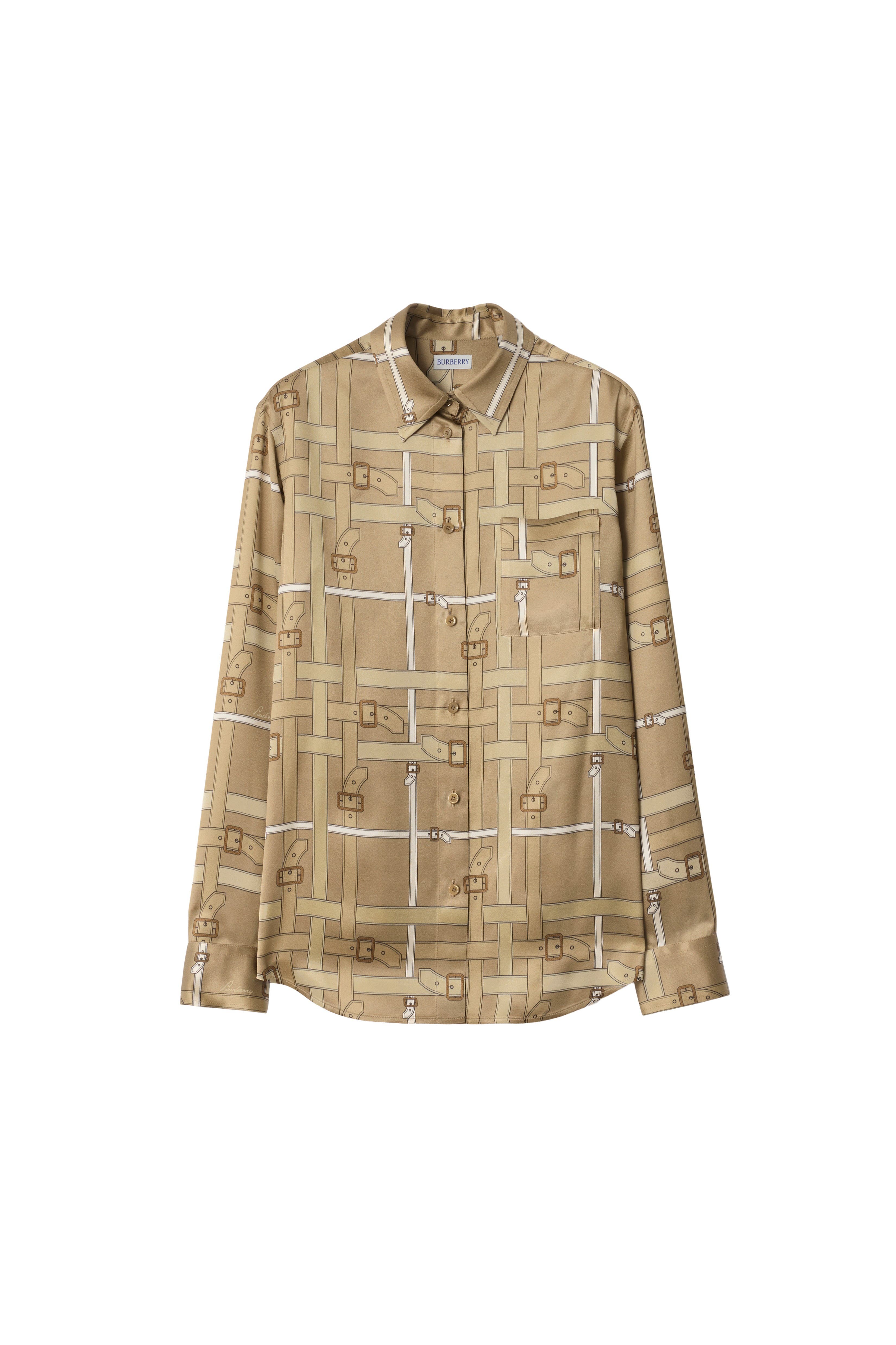 Regular Fit Belt Check Viscose Shirt - image 2