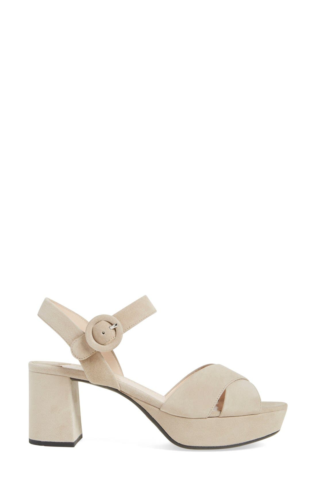 Prada Platform Sandal, Alternate, color, 