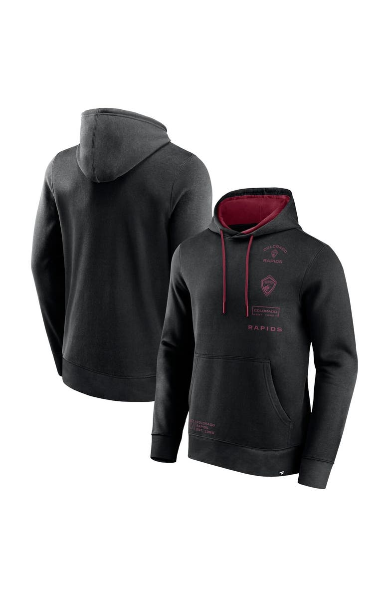FANATICS Men's Fanatics Branded Black Colorado Rapids Halftime Pullover Hoodie, Main, color, 