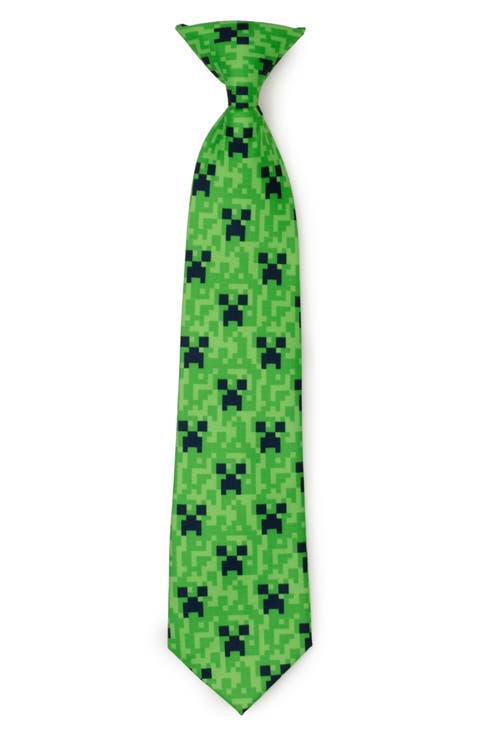 Kids' Minecraft Creeper Clip-On Tie