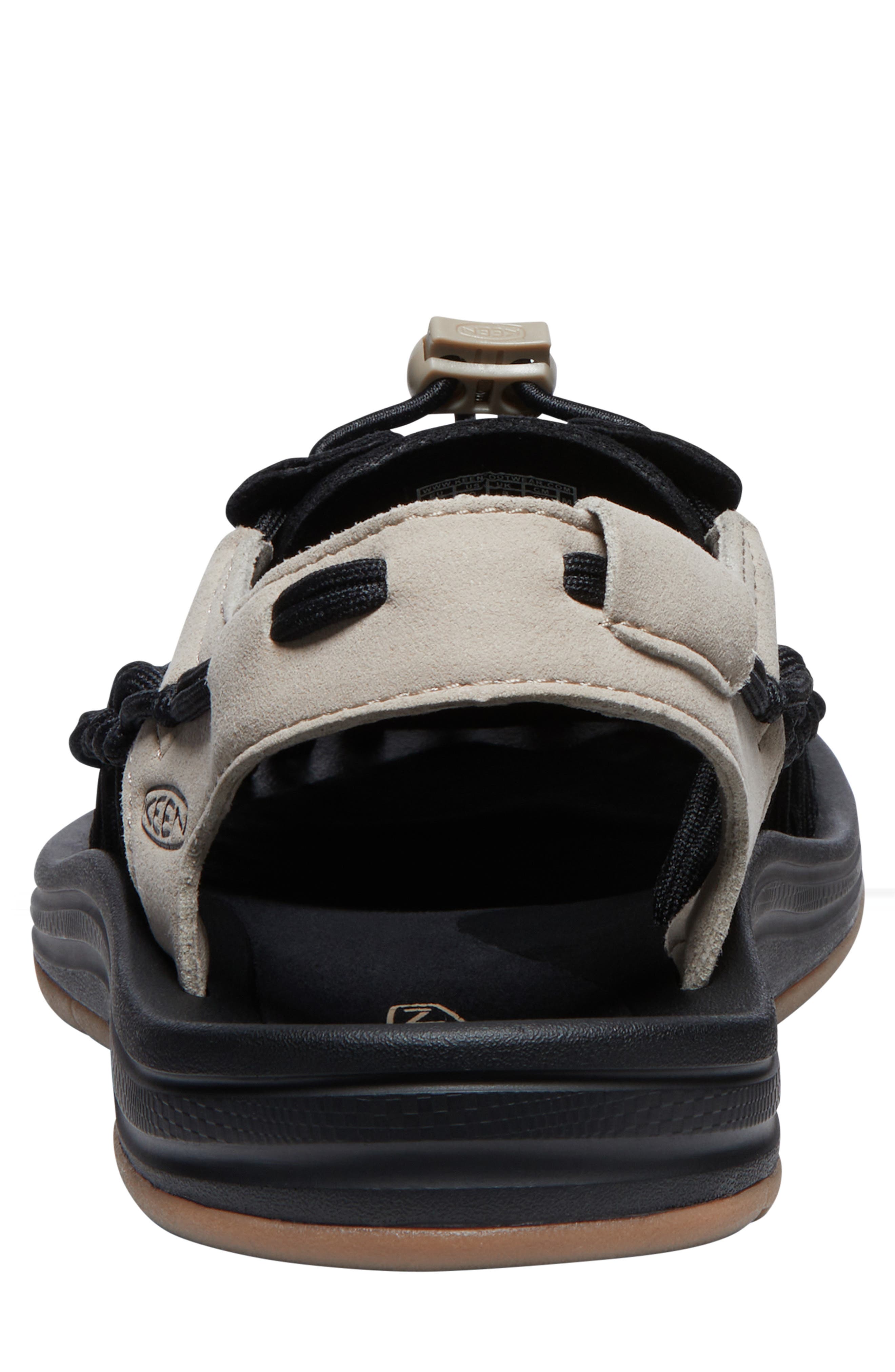 KEEN Uneek Slingback Drawcord Sandal, Alternate, color, Black/ Plaza Taupe