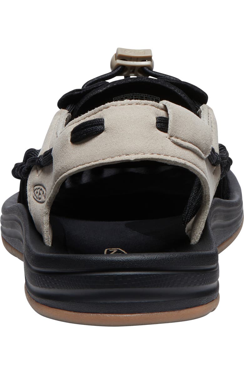 KEEN Uneek Slingback Drawcord Sandal, Alternate, color, Black/ Plaza Taupe