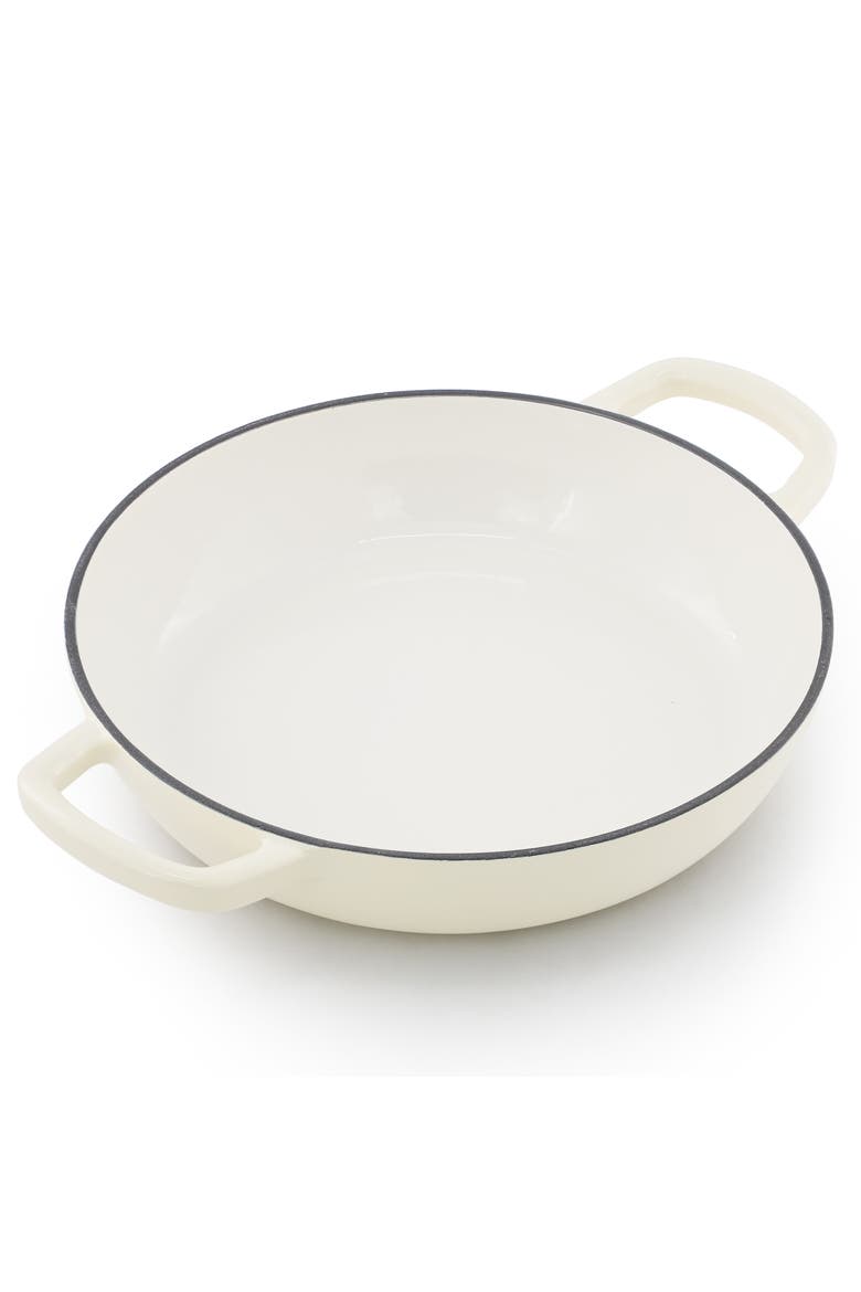 6 Quart Enameled Cast Iron Bread Pot with Baking Mat, Alternate, color, White