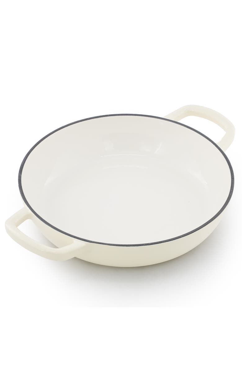 Megachef 6 Quart Enameled Cast Iron Bread Pot with Baking Mat, Alternate, color, White