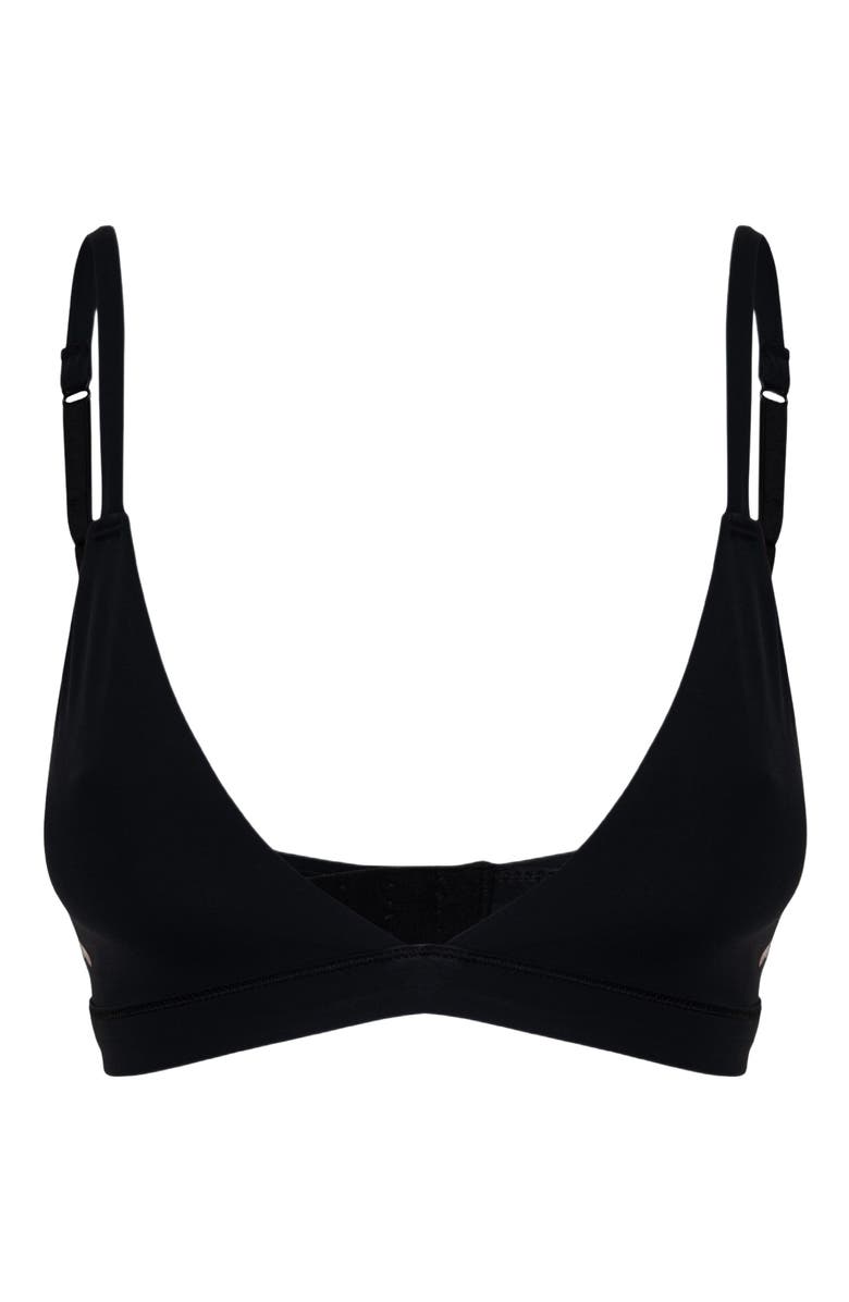 Cheeky Cherry Ultra Smooth Triangle Bralette, Main, color, Onyx