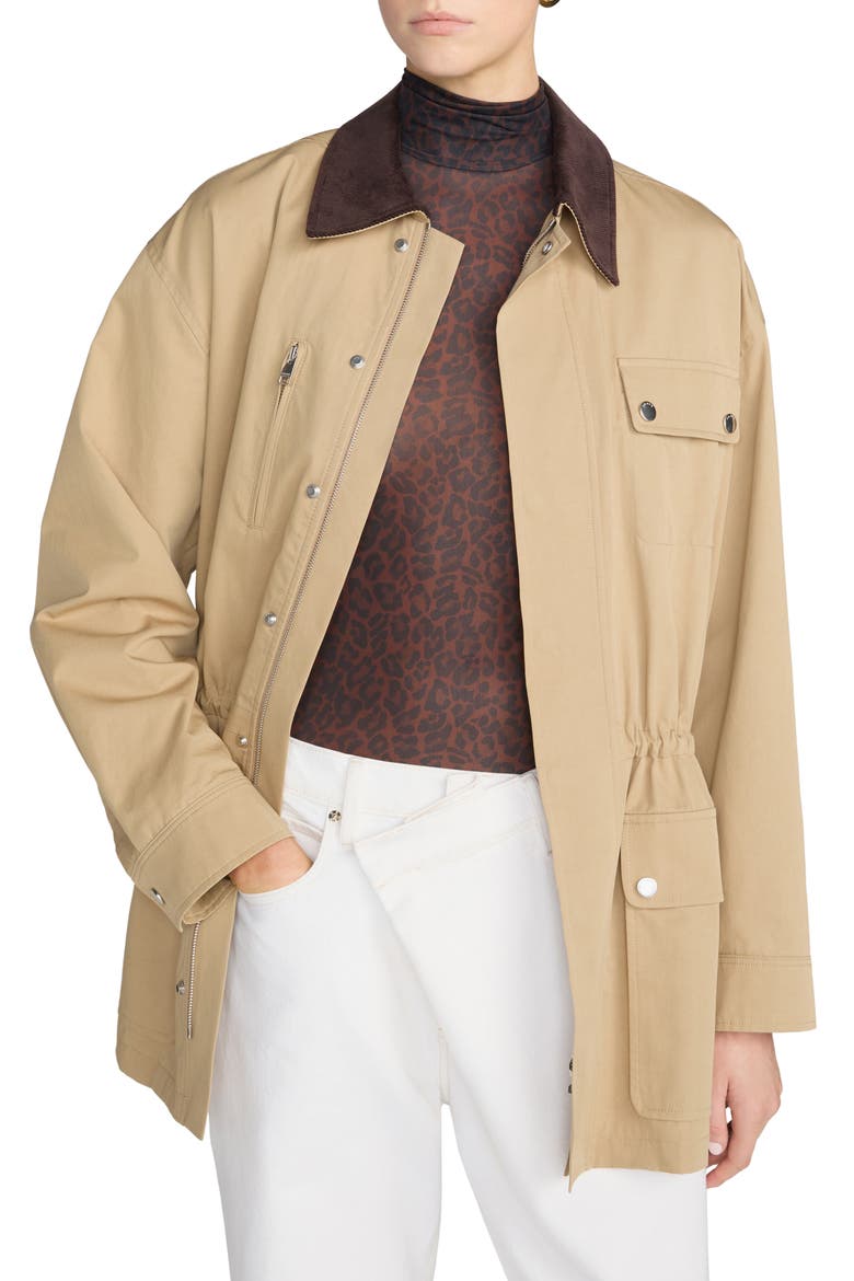 Twill Safari Jacket, Main, color, KHAKI