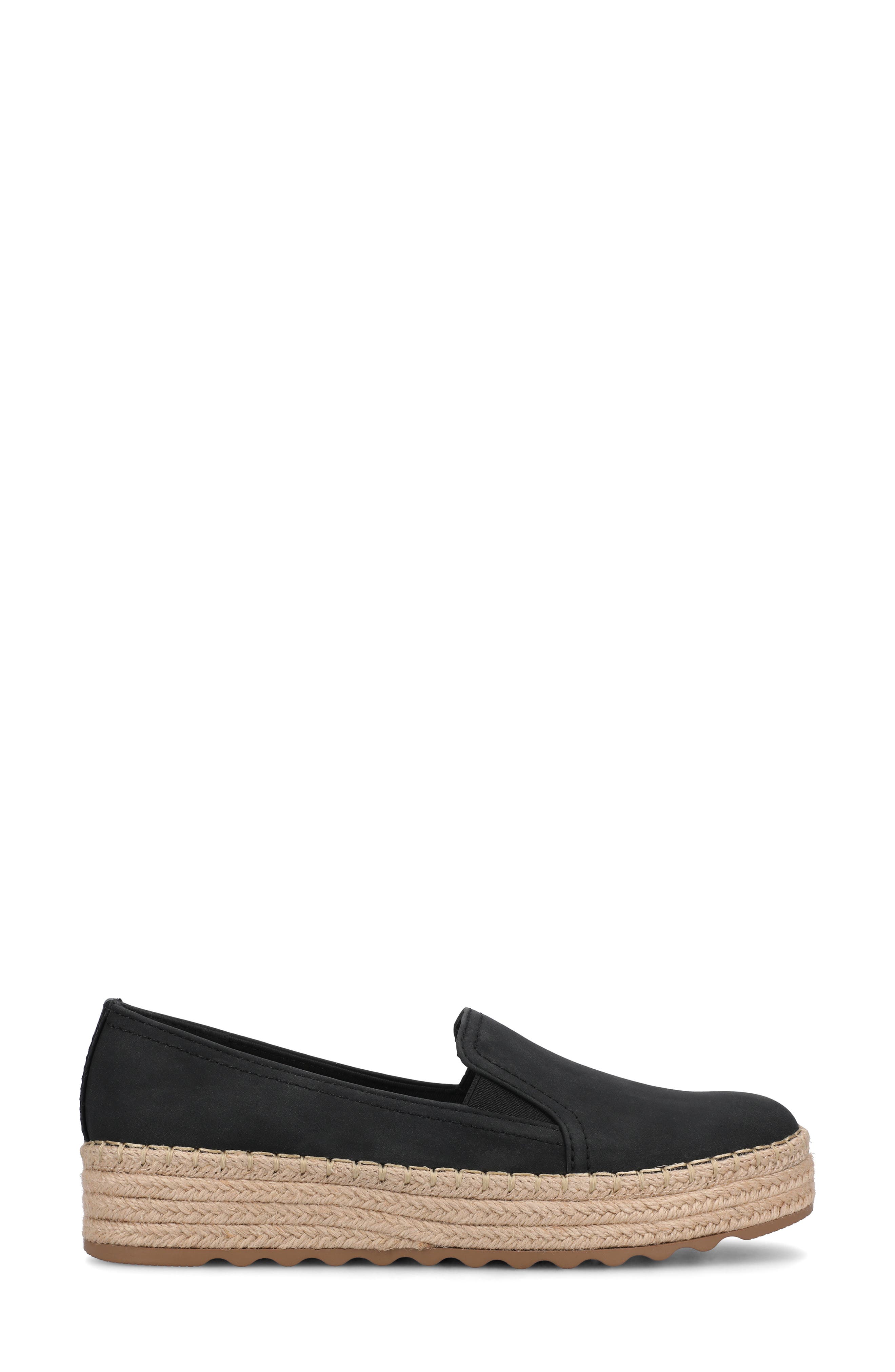 Journee Collection Catalina Espadrille Sneaker, Alternate, color, Black Nubuck