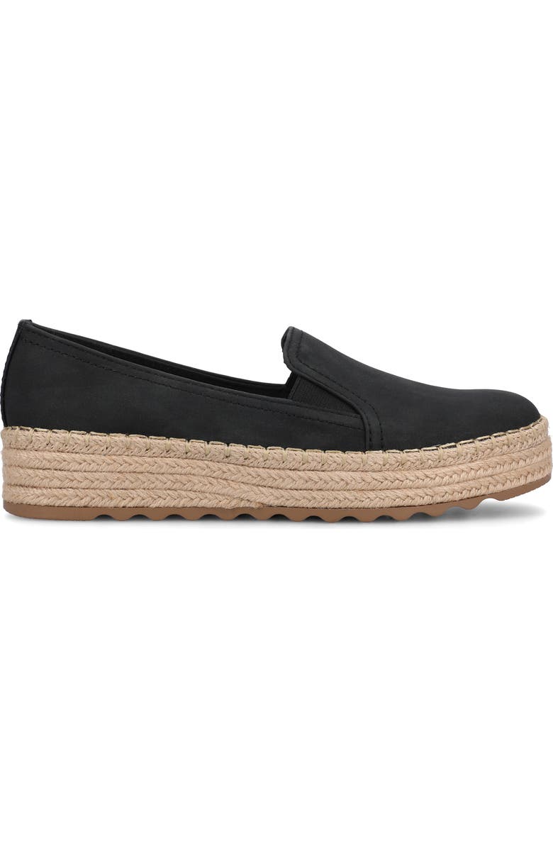Journee Collection Catalina Espadrille Sneaker, Alternate, color, Black Nubuck