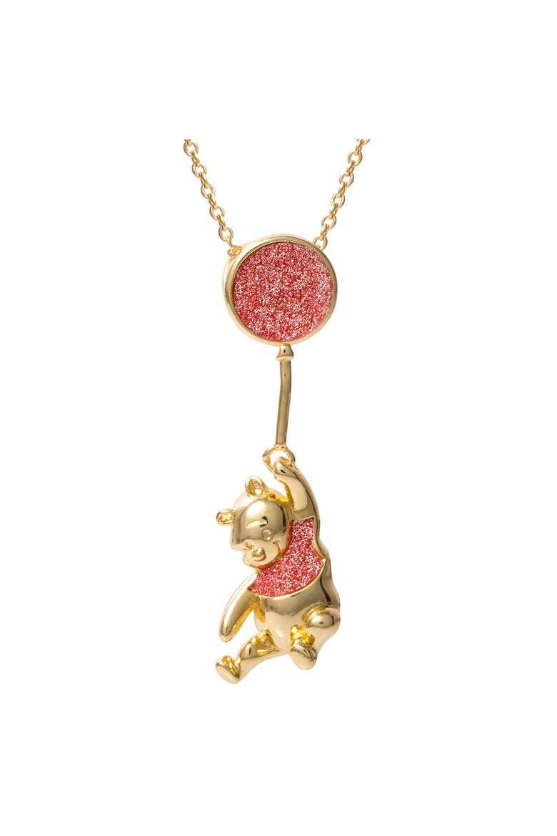 Winnie the Pooh Swinging Balloon Necklace, 18", Main, color, yellow, red