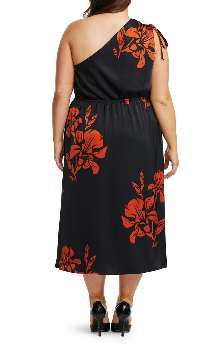 Estelle Morocco Blooms One-Shoulder Midi Dress, Alternate, color, 