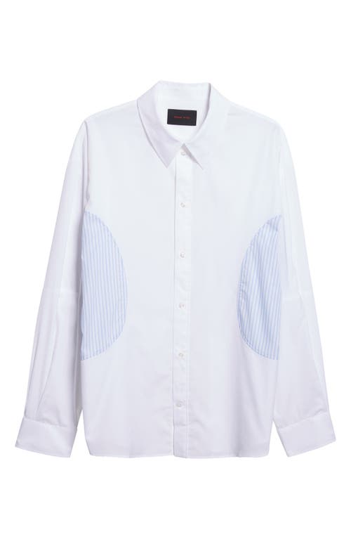 Simone Rocha Relaxed Fit Patchwork Egg Cotton Poplin Button-up Shirt In Multi