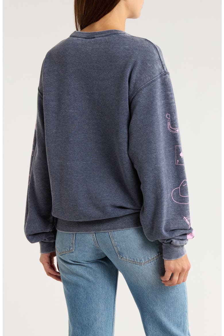 Howdy Girls Icons Graphic Sweatshirt, Alternate, color, BURNOUT BLUE