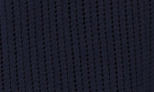 Caslon Collar Organic Cotton Blend Cardigan In Navy Blazer