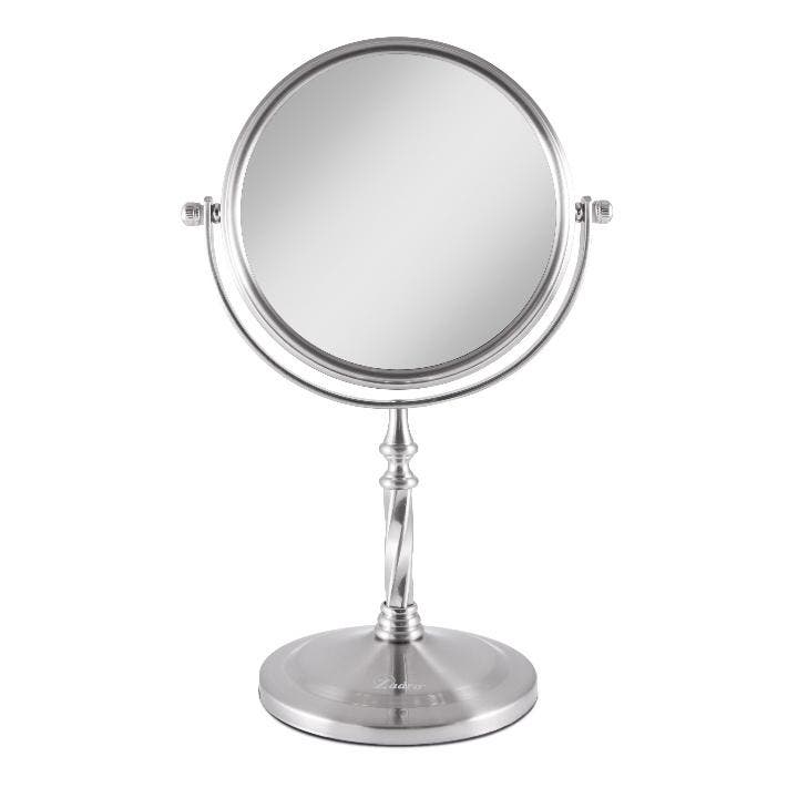 Zadro Makeup Mirror with 5X/1X Magnifications in Satin Nickel 